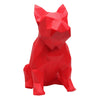 French Bulldog Geometric Sculpture - Frank in Red