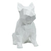 French Bulldog Geometric Sculpture - Frank in White
