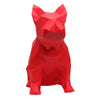 French Bulldog Geometric Sculpture - Frank in Red