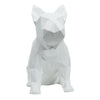 French Bulldog Geometric Sculpture - Frank in White