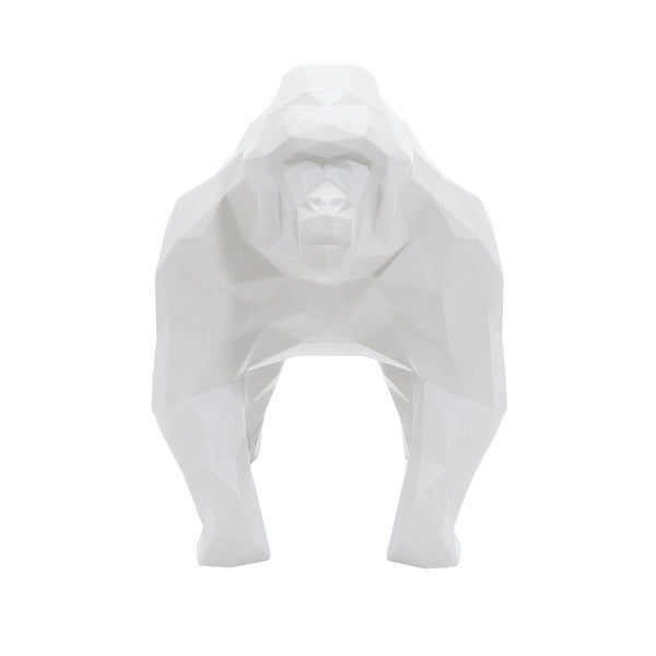 Gorilla Geometric sculpture - Gus in White