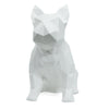 French Bulldog Geometric Sculpture - Frank in White