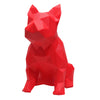 French Bulldog Geometric Sculpture - Frank in Red