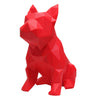 French Bulldog Geometric Sculpture - Frank in Red