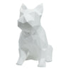 French Bulldog Geometric Sculpture - Frank in White