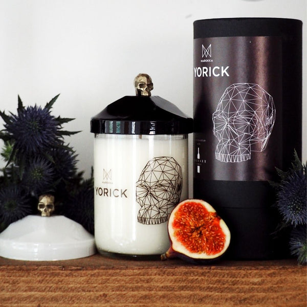 Geometric Skull Candle Handmade Natural Wax