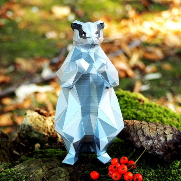 Geometric Badger Sculpture