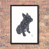 French Bulldog Framed Print - Black on White