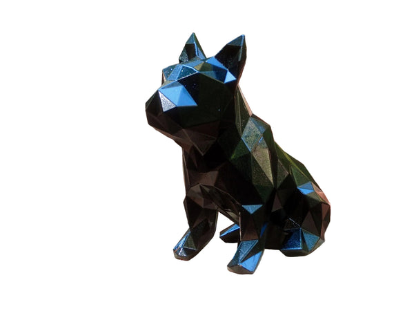 French Bulldog Geometric Sculpture - Diamond Black