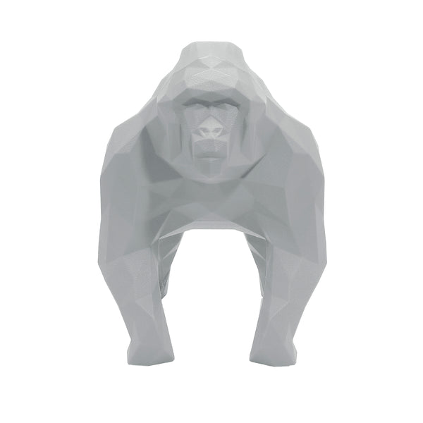 Gorilla Geometric Sculpture - Gus in Light Grey