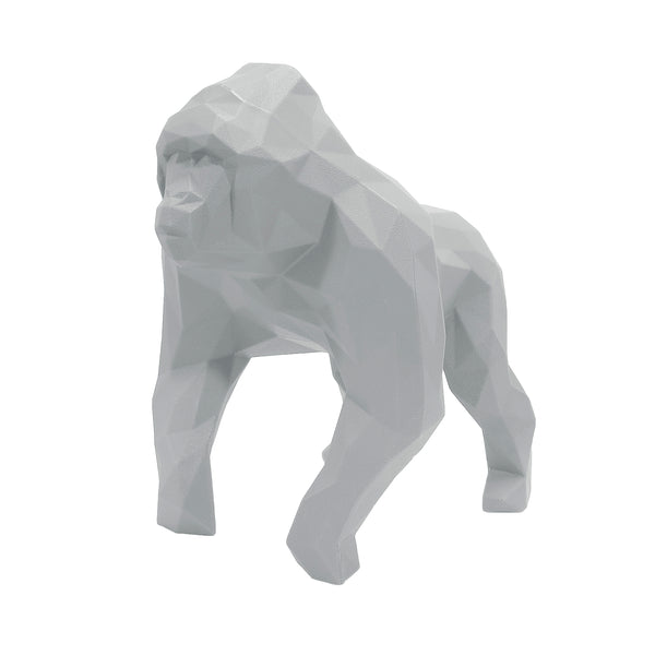 Gorilla Geometric Sculpture - Gus in Light Grey