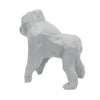 Gorilla Geometric Sculpture - Gus in Light Grey