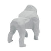 Gorilla Geometric Sculpture - Gus in Light Grey