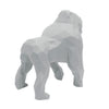Gorilla Geometric Sculpture - Gus in Light Grey