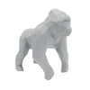 Gorilla Geometric Sculpture - Gus in Light Grey