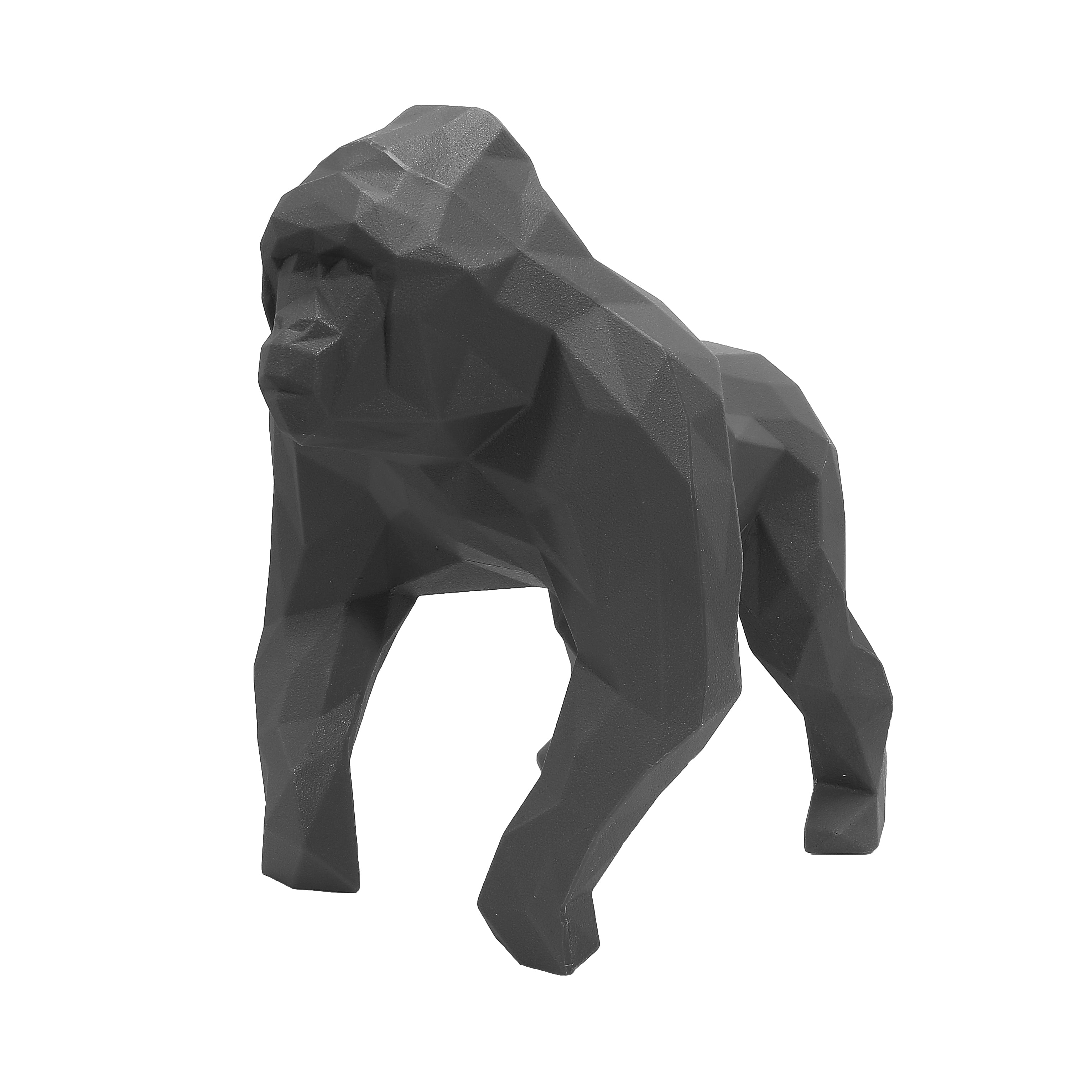 Gorilla Geometric Sculpture - Gus in Black