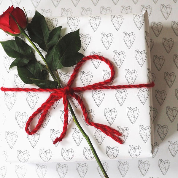 Love Heart Gift Wrapping Paper