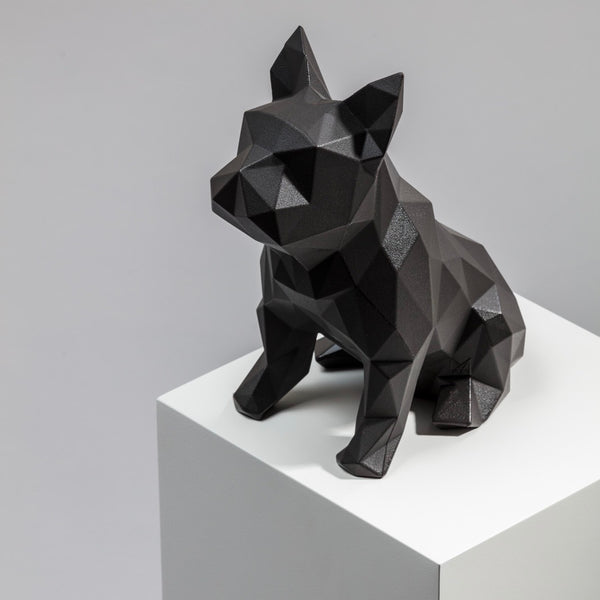 French Bulldog Geometric Sculpture - Diamond Black * New Colour*