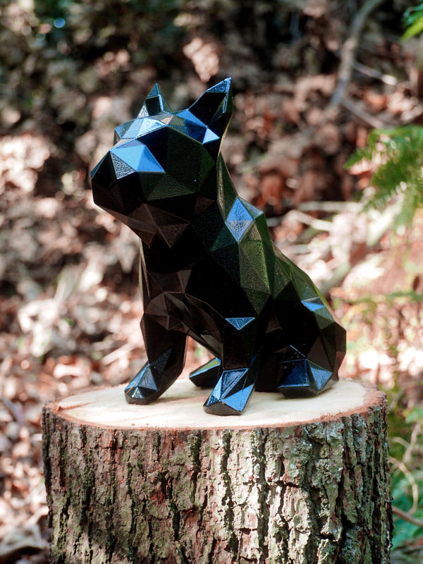 French Bulldog Geometric Sculpture - Diamond Black * New Colour*