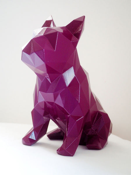 French Bulldog Geometric Sculpture - Metallic purple ** New Colour**