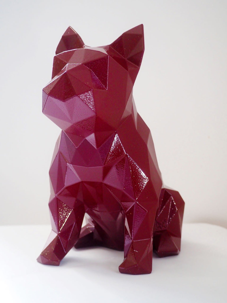 French Bulldog Geometric Sculpture - Claret ** New Colour**