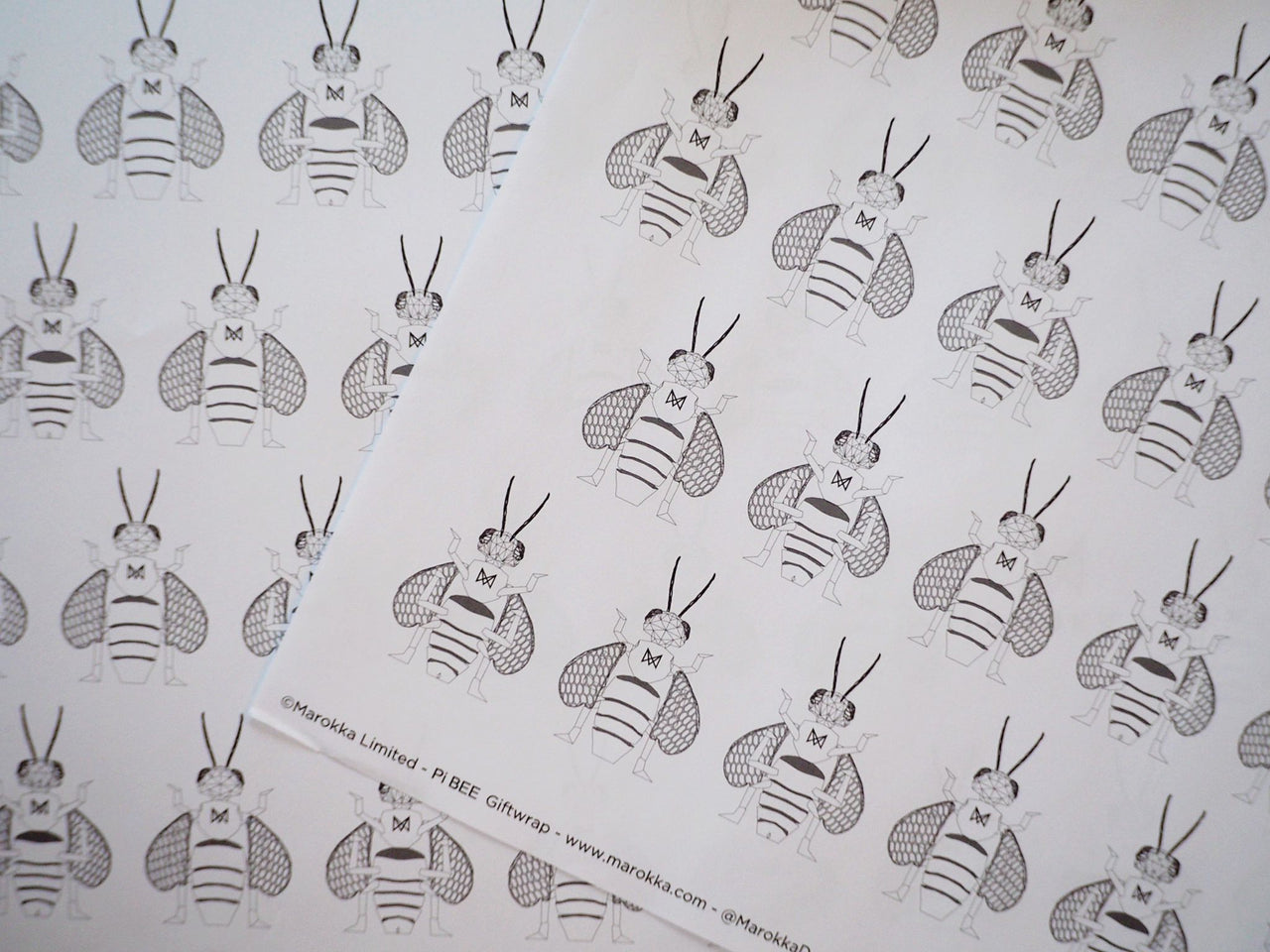 Bee Print Gift Wrap