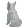 French Bulldog Geometric Sculpture- Frank in Light Grey