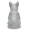 French Bulldog Geometric Sculpture- Frank in Light Grey