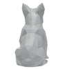French Bulldog Geometric Sculpture- Frank in Light Grey