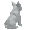 French Bulldog Geometric Sculpture- Frank in Light Grey