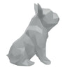 French Bulldog Geometric Sculpture- Frank in Light Grey