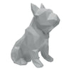 French Bulldog Geometric Sculpture- Frank in Light Grey