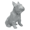 French Bulldog Geometric Sculpture- Frank in Light Grey