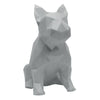French Bulldog Geometric Sculpture- Frank in Light Grey