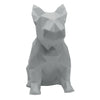 French Bulldog Geometric Sculpture- Frank in Light Grey