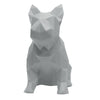 French Bulldog Geometric Sculpture- Frank in Light Grey