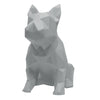 French Bulldog Geometric Sculpture- Frank in Light Grey