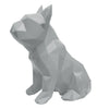 French Bulldog Geometric Sculpture- Frank in Light Grey