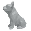 French Bulldog Geometric Sculpture- Frank in Light Grey