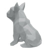 French Bulldog Geometric Sculpture- Frank in Light Grey