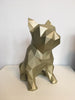 French Bulldog Geometric sculpture - Frank in Metallic Gold