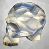 Geometric Design Skull  Sculpture in Cloud design