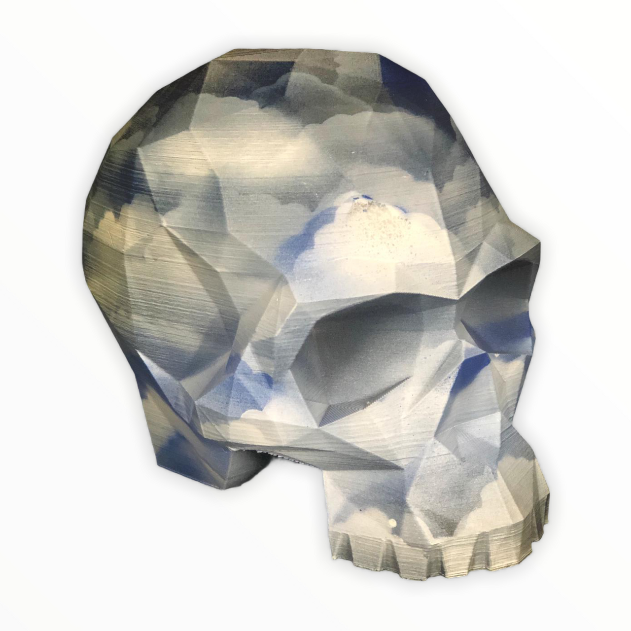 Geometric Design Skull  Sculpture in Cloud design