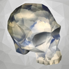 Geometric Design Skull  Sculpture in Cloud design
