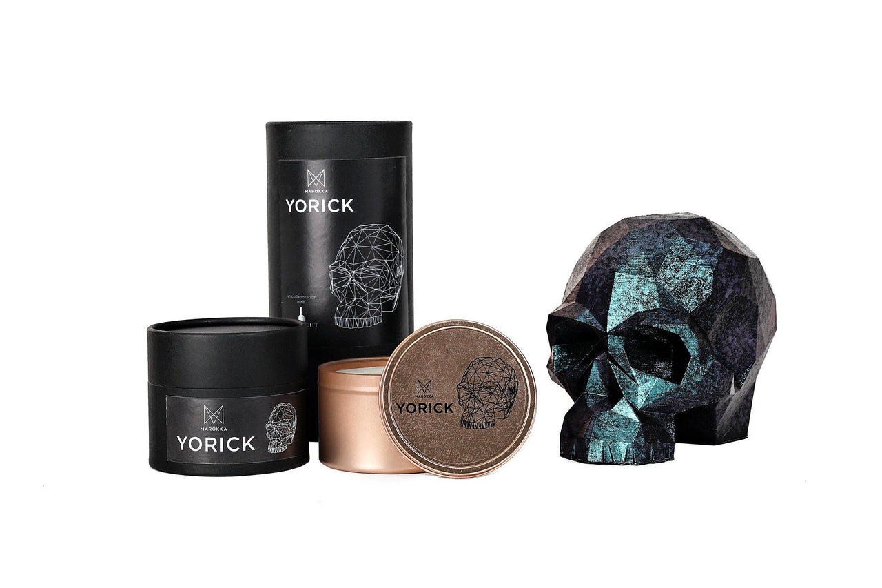 Handmade Natural Wax Candle Skull design