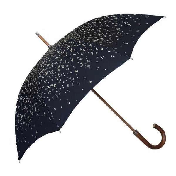 Singapore Raindrops Umbrella - Navy with Cream